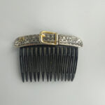 Alexander De Paris Hair Clip Silver Belt Vintage