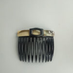 Alexander De Paris Hair Comb Black-Beige Vintage