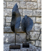 Umi Deco Polyresin Black Leaf 13x9xH57cm - Image 2