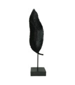 Umi Deco Polyresin Black Leaf 13x9xH57cm
