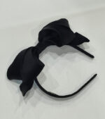 Alexander De Paris Velvet Headband Black Ribbon