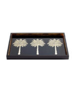 Serving Tray Grand Palms Lacquer in Black  |  34,1x22,8cm