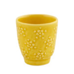 Coffee Cup Espresso Flora Yellow Ceramic Small 100ml | 6x7 cm