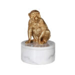 Golden Monkey Marble Trinket Box