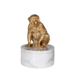 Golden Monkey Marble Trinket Box