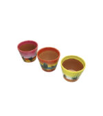 Flowerpot Mexico Clay Large 11.5H 9.5Cm - Random Color And Pattern Selection(1 pcs)