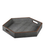 Faux Shagreen Hexagon Tray H:6,5 W:43,0 D:49,0cm