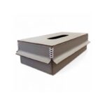 Tissues Case - Grey Recycled Leather