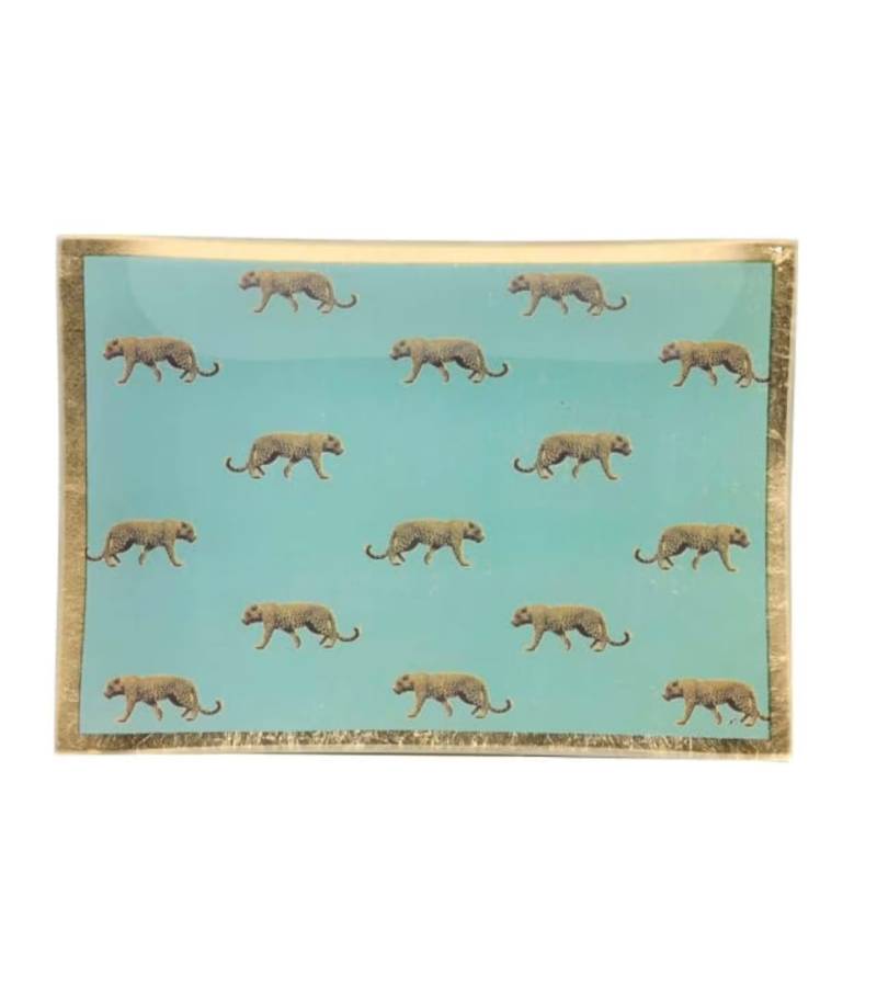 10003196 Green Leopard Trinket Dish - Image 1