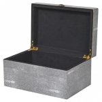 Αποθηκευτικο Κουτι Δερματινο Γκρι Shagreen - Image 2